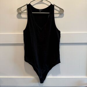 Casual Large Black Bodysuit